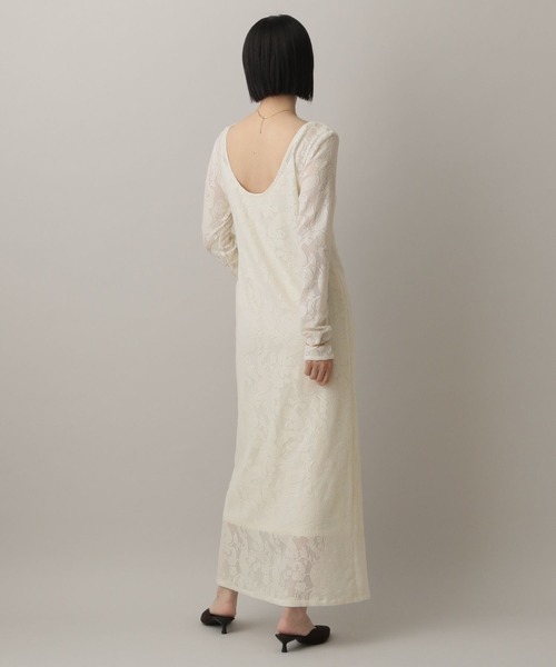 A part by(アパートバイ)の「ペイズリーレースワンピース(ワンピース・レディース・アイボリー/ブラック・FREE)」の5枚目の写真