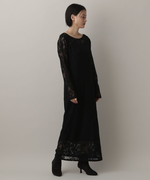 A part by(アパートバイ)の「ペイズリーレースワンピース(ワンピース・レディース・アイボリー/ブラック・FREE)」の7枚目の写真
