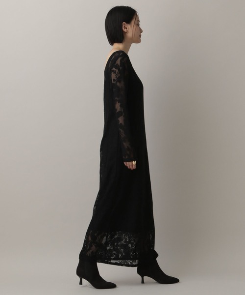 A part by(アパートバイ)の「ペイズリーレースワンピース(ワンピース・レディース・アイボリー/ブラック・FREE)」の8枚目の写真