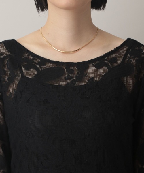 A part by(アパートバイ)の「ペイズリーレースワンピース(ワンピース・レディース・アイボリー/ブラック・FREE)」の13枚目の写真