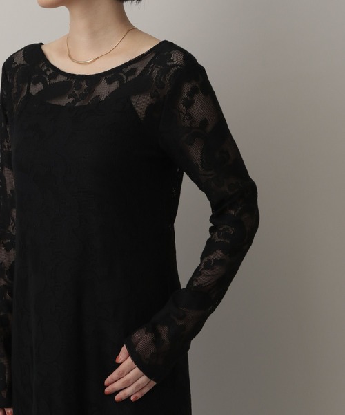 A part by(アパートバイ)の「ペイズリーレースワンピース(ワンピース・レディース・アイボリー/ブラック・FREE)」の14枚目の写真