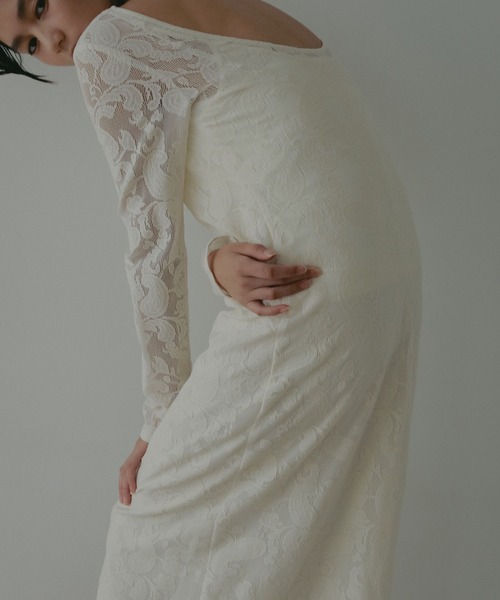 A part by(アパートバイ)の「ペイズリーレースワンピース(ワンピース・レディース・アイボリー/ブラック・FREE)」の21枚目の写真