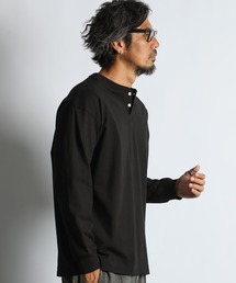 The DUFFER of ST.GEORGE | 8oz HEAVY WEIGHT OVER SIZE L/SL HENLEY TEE：8オンス ヘビーウェイト オーバーサイズ ヘンリーネック ロンT(Tシャツ/カットソー)