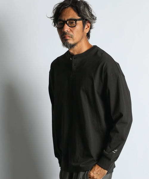 8oz HEAVY WEIGHT OVER SIZE L/SL HENLEY TEE：8オンス ヘビーウェイト