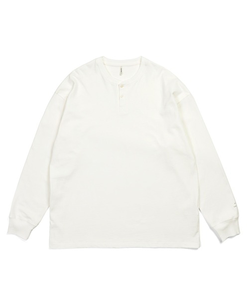 8oz HEAVY WEIGHT OVER SIZE L/SL HENLEY TEE：8オンス ヘビーウェイト