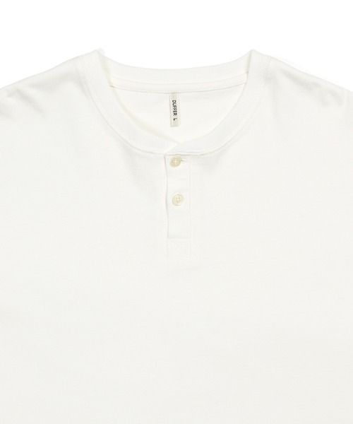 The DUFFER of ST.GEORGE（ザダファーオブセントジョージ）の「8oz HEAVY WEIGHT OVER SIZE L/SL HENLEY TEE：8オンス ヘビーウェイト オーバーサイズ ヘンリーネック ロンT（Tシャツ/カットソー・メンズ・ブラック/ホワイト/ネイビー・SMALL/MEDIUM/LARGE/X-LARGE）」の15枚目の写真
