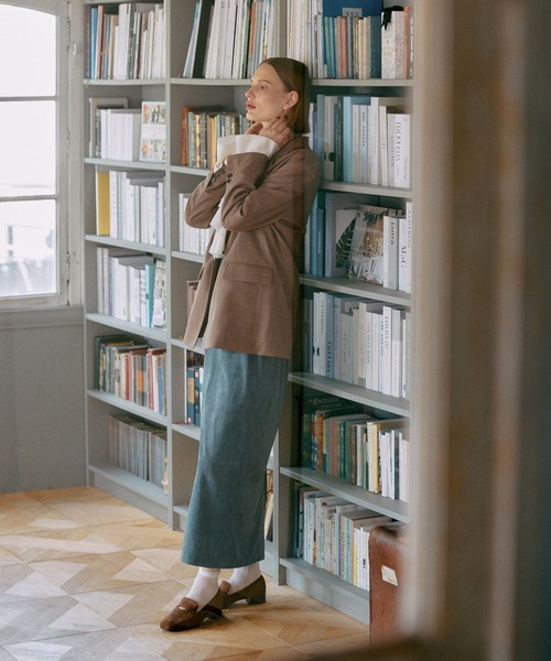 mysty woman（ミスティウーマン）の「オーバーサイズシングルジャケット　582491（テーラードジャケット・レディース・モカ/ネイビー/ベージュ・MEDIUM/SMALL）」の6枚目の写真