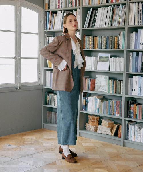 mysty woman（ミスティウーマン）の「オーバーサイズシングルジャケット　582491（テーラードジャケット・レディース・モカ/ネイビー/ベージュ・MEDIUM/SMALL）」の7枚目の写真