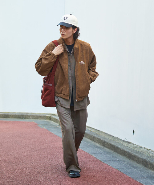 UMBRO ブラッシュドスタンドカラーブルゾン　ダークブラウン UMBRO/アンブロ 【新色追加】SP Brushed Stand Collar Blouson/別注