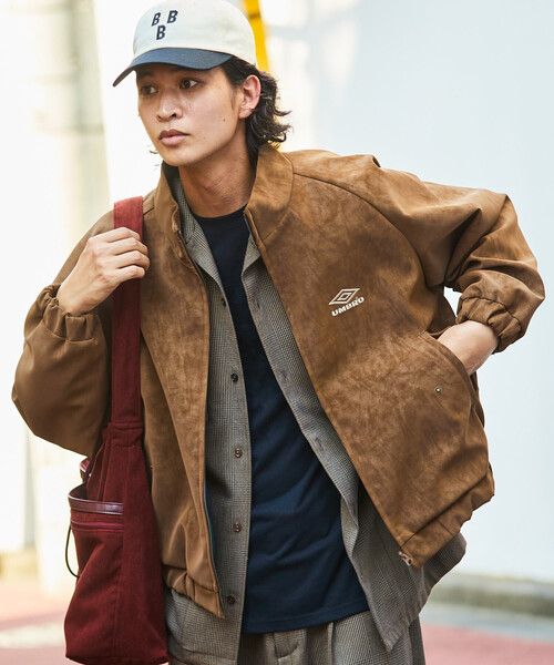 UMBRO（アンブロ）の「UMBRO/アンブロ 【新色追加】SP Brushed Stand Collar Blouson/別注 ブラッシュド スタンドカラー ブルゾン（ブルゾン・メンズ・ブラック/ダークブラウン/ブラウン/ライトベージュ/チャコールグレー・MEDIUM/LARGE/X-LARGE）」の12枚目の写真