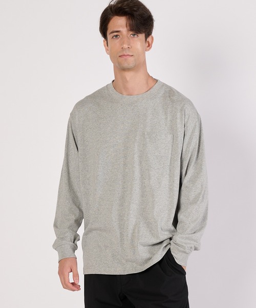Eddie Bauer(エディーバウアー)の「ワンポイント ポケット 長袖 Tシャツ(Tシャツ/カットソー・メンズ・ブラック/セージグリーン/ネイビー/ホワイト/ダークオレンジ/ダークベージュ/ブラウン/ダークグリーン/グレー・S/M/L/XL/XXL)」の3枚目の写真