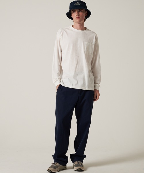 Eddie Bauer(エディーバウアー)の「ワンポイント ポケット 長袖 Tシャツ(Tシャツ/カットソー・メンズ・ブラック/セージグリーン/ネイビー/ホワイト/ダークオレンジ/ダークベージュ・S/M/L/XL/XXL)」の7枚目の写真