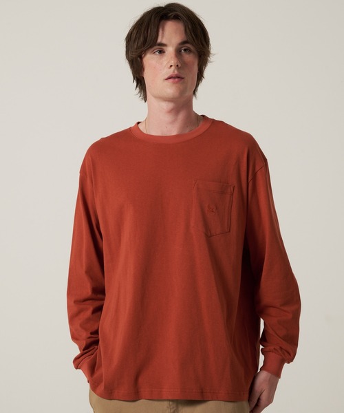 Eddie Bauer(エディーバウアー)の「ワンポイント ポケット 長袖 Tシャツ(Tシャツ/カットソー・メンズ・ブラック/セージグリーン/ネイビー/ホワイト/ダークオレンジ/ダークベージュ・S/M/L/XL/XXL)」の15枚目の写真