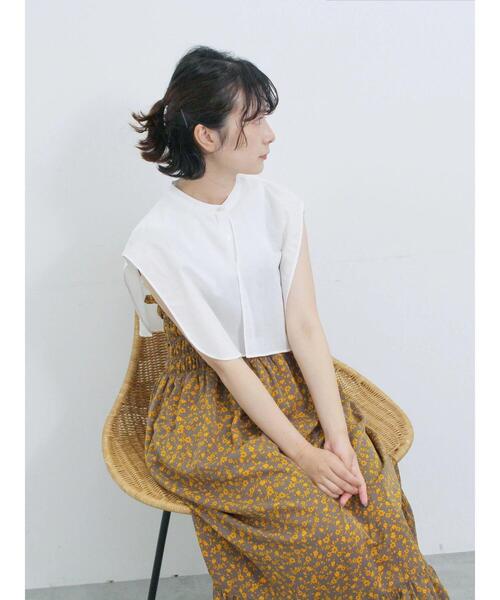 Samansa Mos2 blue(サマンサモスモスブルー)の「花柄シャーリングワンピース(ワンピース・レディース・ブラック/オフホワイト/グレー・F)」の5枚目の写真