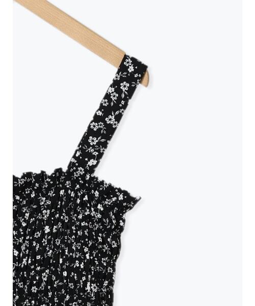 Samansa Mos2 blue(サマンサモスモスブルー)の「花柄シャーリングワンピース(ワンピース・レディース・ブラック/オフホワイト/グレー・F)」の10枚目の写真