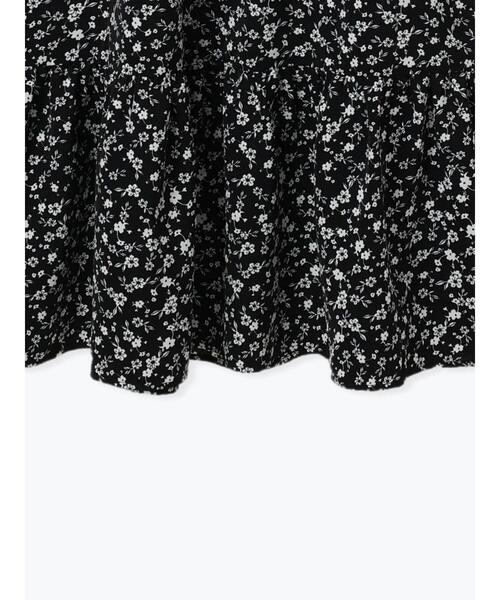 Samansa Mos2 blue(サマンサモスモスブルー)の「花柄シャーリングワンピース(ワンピース・レディース・ブラック/オフホワイト/グレー・F)」の11枚目の写真
