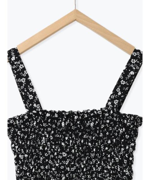 Samansa Mos2 blue(サマンサモスモスブルー)の「花柄シャーリングワンピース(ワンピース・レディース・ブラック/オフホワイト/グレー・F)」の12枚目の写真