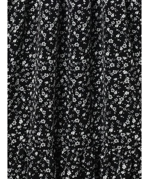 Samansa Mos2 blue(サマンサモスモスブルー)の「花柄シャーリングワンピース(ワンピース・レディース・ブラック/オフホワイト/グレー・F)」の13枚目の写真