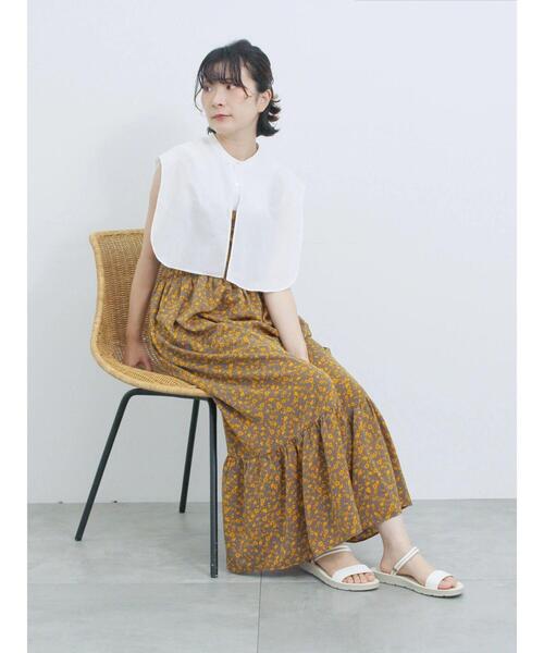 Samansa Mos2 blue(サマンサモスモスブルー)の「花柄シャーリングワンピース(ワンピース・レディース・ブラック/オフホワイト/グレー・F)」の17枚目の写真