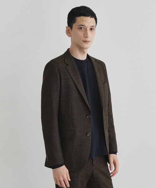 TAKEO KIKUCHI(タケオキクチ)の「【Sサイズ~】ラッセルメッシュ ジャケット(テーラードジャケット・メンズ・ブルー系その他/ダークブラウン/チャコールグレー・01/02/03/04)」の2枚目の写真