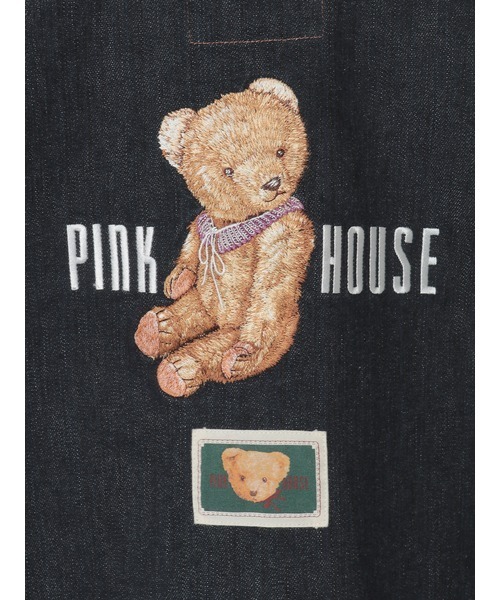 PINK HOUSE（ピンクハウス）の「テディベア刺繍デニムベスト（ベスト・レディース・ネイビー/ブラック/カーキ/ブルー・MEDIUM/LARGE）」の17枚目の写真