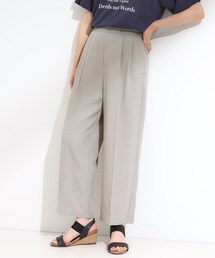 DRESKIP | 【S-LL/セットアップ可/洗濯後しわになりにくい】きちんと見え タックワイドパンツ(その他パンツ)