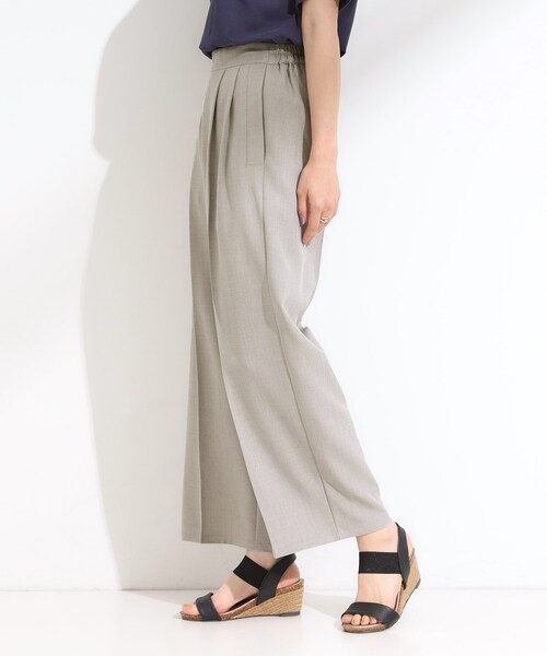 DRESKIP（ドレスキップ）の「【S-LL/セットアップ可/洗濯後しわになりにくい】きちんと見え タックワイドパンツ（その他パンツ・レディース・ダークブラウン/グレー系1/グレー・01/02/03/04）」の21枚目の写真