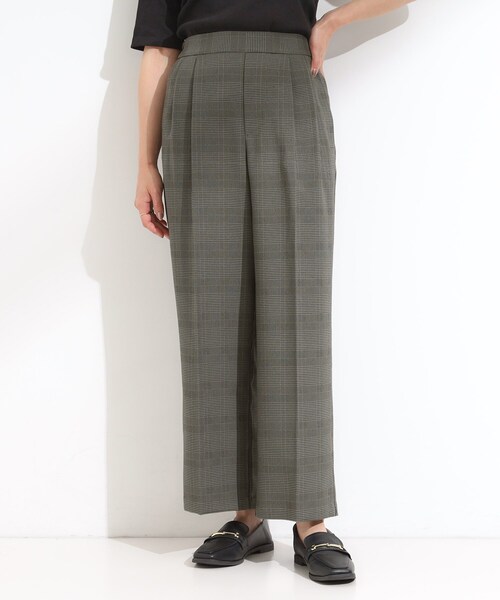 DRESKIP（ドレスキップ）の「【S-LL/セットアップ可/洗濯後しわになりにくい】きちんと見え タックワイドパンツ（その他パンツ・レディース・ダークブラウン/グレー系1/グレー・01/02/03/04）」の5枚目の写真