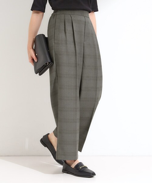 DRESKIP（ドレスキップ）の「【S-LL/セットアップ可/洗濯後しわになりにくい】きちんと見え タックワイドパンツ（その他パンツ・レディース・ダークブラウン/グレー系1/グレー・01/02/03/04）」の6枚目の写真