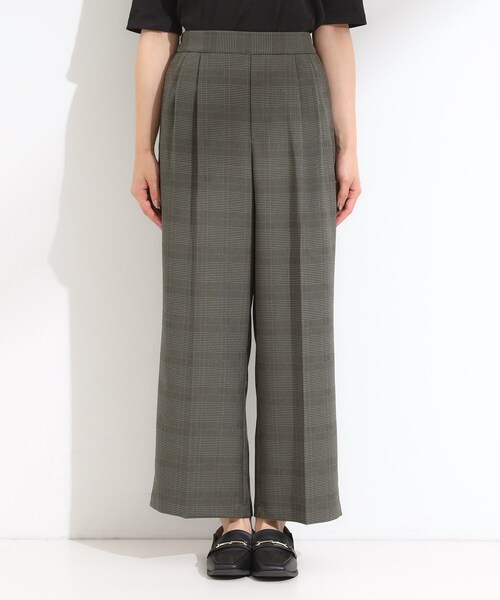 DRESKIP（ドレスキップ）の「【S-LL/セットアップ可/洗濯後しわになりにくい】きちんと見え タックワイドパンツ（その他パンツ・レディース・ダークブラウン/グレー系1/グレー・01/02/03/04）」の11枚目の写真