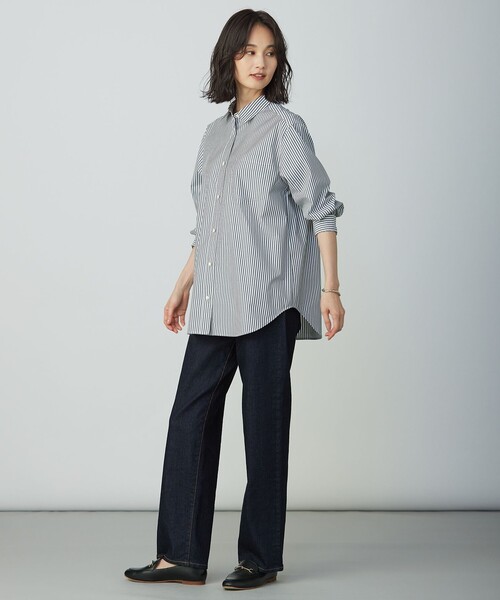 J.PRESS Ladies（J.プレス レディス）の「エステネージュストライプ シャツ ブラウス（シャツ/ブラウス・レディース・ネイビー系1/ふじ色系2/ブラック系1・XS）」の13枚目の写真