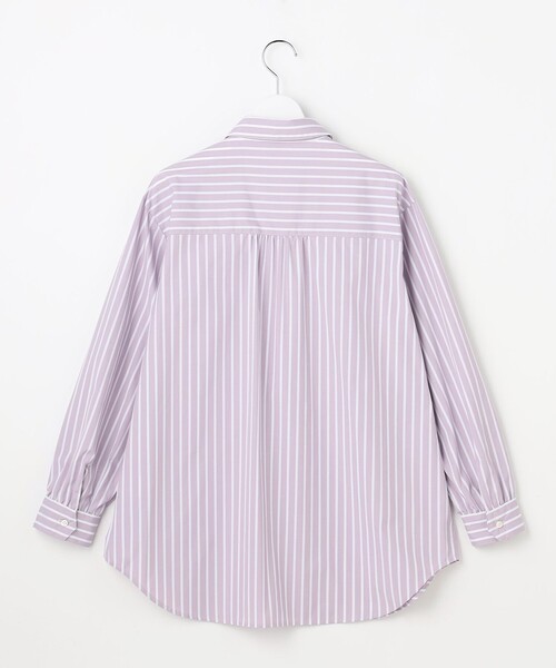 J.PRESS Ladies（J.プレス レディス）の「エステネージュストライプ シャツ ブラウス（シャツ/ブラウス・レディース・ネイビー系1/ふじ色系2/ブラック系1・XS）」の5枚目の写真