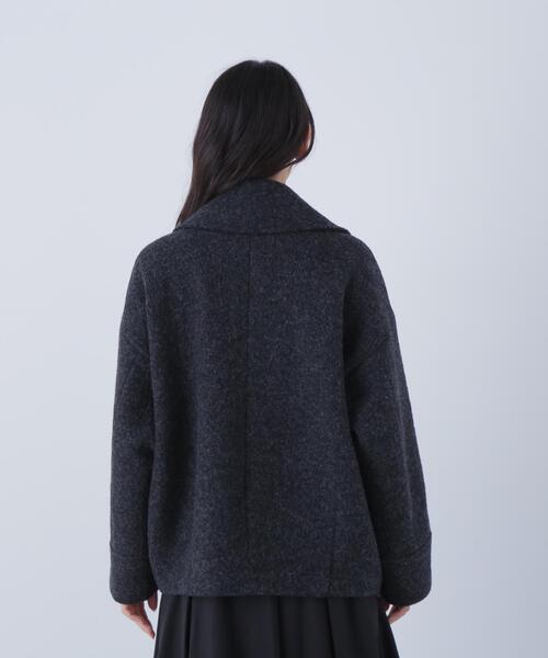 NATURAL BEAUTY BASIC(ナチュラルビューティーベーシック)の「◇ウーリーフォルムハーフコート(ピーコート・レディース・チャコールグレー/グレー/ピンク・SMALL/MEDIUM)」の12枚目の写真