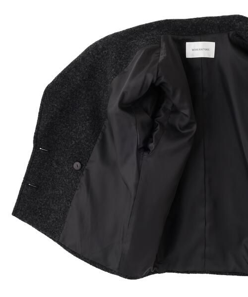 NATURAL BEAUTY BASIC(ナチュラルビューティーベーシック)の「◇ウーリーフォルムハーフコート(ピーコート・レディース・チャコールグレー/グレー/ピンク・SMALL/MEDIUM)」の15枚目の写真