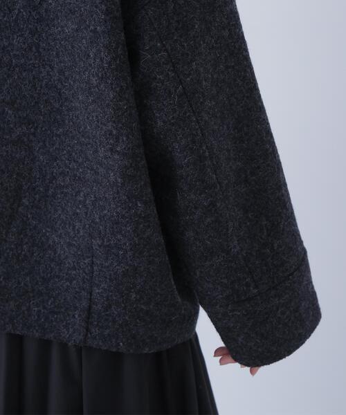 NATURAL BEAUTY BASIC(ナチュラルビューティーベーシック)の「◇ウーリーフォルムハーフコート(ピーコート・レディース・チャコールグレー/グレー/ピンク・SMALL/MEDIUM)」の17枚目の写真