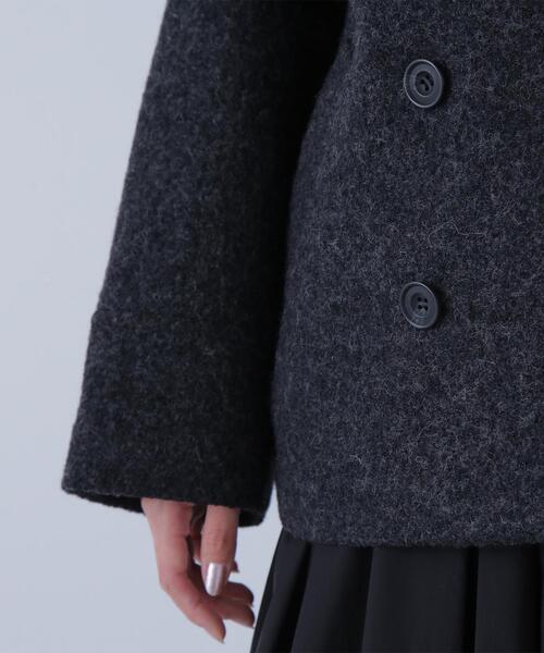 NATURAL BEAUTY BASIC(ナチュラルビューティーベーシック)の「◇ウーリーフォルムハーフコート(ピーコート・レディース・チャコールグレー/グレー/ピンク・SMALL/MEDIUM)」の18枚目の写真