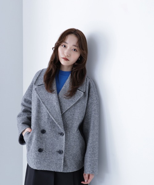 ◇ウーリーフォルムハーフコート（ピーコート）｜NATURAL BEAUTY BASIC