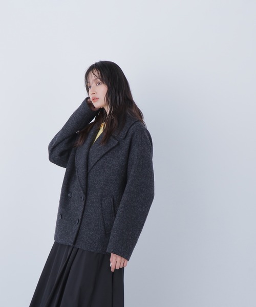 ◇ウーリーフォルムハーフコート（ピーコート）｜NATURAL BEAUTY BASIC