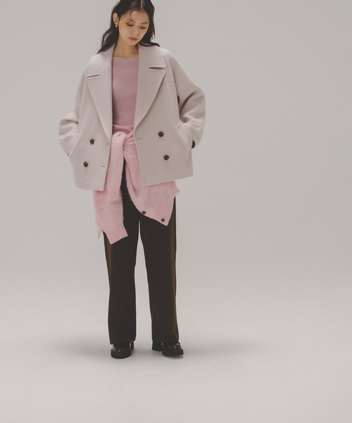 ◇ウーリーフォルムハーフコート（ピーコート）｜NATURAL BEAUTY BASIC