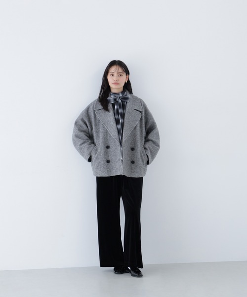 ◇ウーリーフォルムハーフコート（ピーコート）｜NATURAL BEAUTY