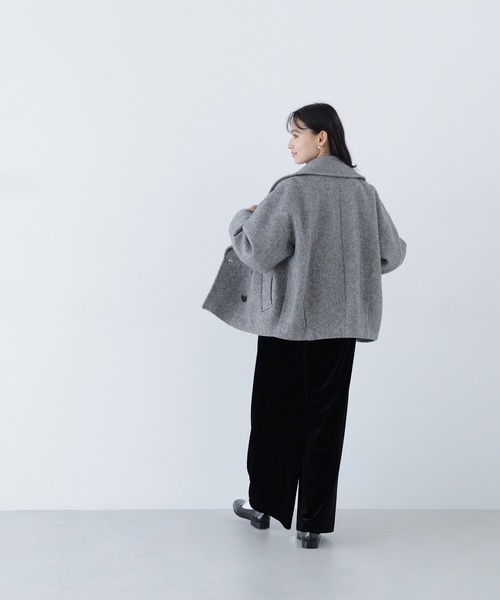 ◇ウーリーフォルムハーフコート（ピーコート）｜NATURAL BEAUTY BASIC