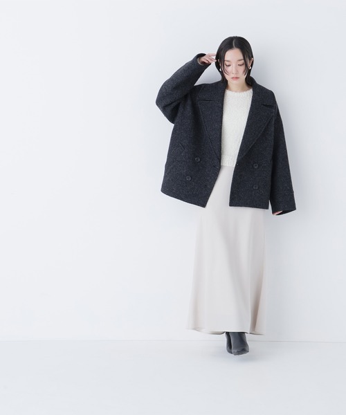 ◇ウーリーフォルムハーフコート（ピーコート）｜NATURAL BEAUTY BASIC