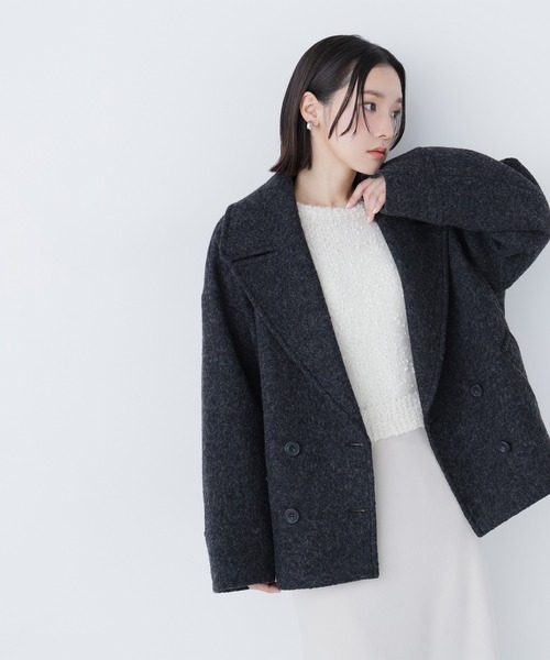 ◇ウーリーフォルムハーフコート（ピーコート）｜NATURAL BEAUTY BASIC