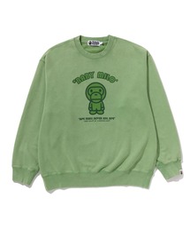 A BATHING APE | GARMENT DYE BABY MILO RELAXED FIT CREWNECK SWEATSHIRT(スウェット)