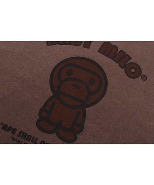A BATHING APE（アベイシングエイプ）の「GARMENT DYE BABY MILO RELAXED FIT CREWNECK SWEATSHIRT（スウェット・メンズ・グリーン/ブラウン・MEDIUM/X-LARGE/LARGE/SMALL/XX-LARGE）」の7枚目の写真