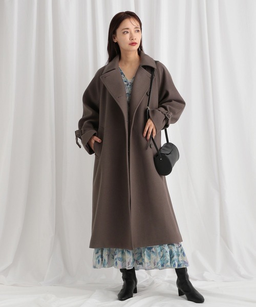 mysty woman（ミスティウーマン）の「3WAYスタンドネックコート 571501（チェスターコート・レディース・チャコールグレー/アイボリー/ブラック/グレイッシュベージュ/ホワイト・SMALL/MEDIUM）」の22枚目の写真