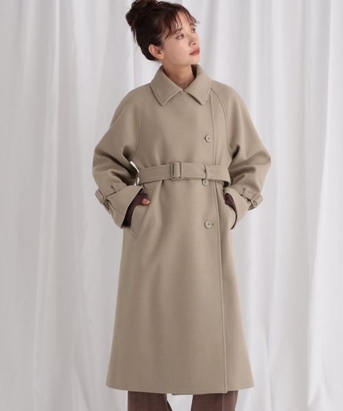 mysty woman（ミスティウーマン）の「3WAYスタンドネックコート 571501（チェスターコート・レディース・チャコールグレー/アイボリー/ブラック/グレイッシュベージュ/ホワイト・SMALL/MEDIUM）」の19枚目の写真