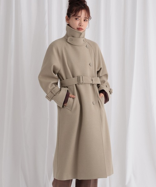 mysty woman（ミスティウーマン）の「3WAYスタンドネックコート 571501（チェスターコート・レディース・チャコールグレー/アイボリー/ブラック/グレイッシュベージュ/ホワイト・SMALL/MEDIUM）」の20枚目の写真