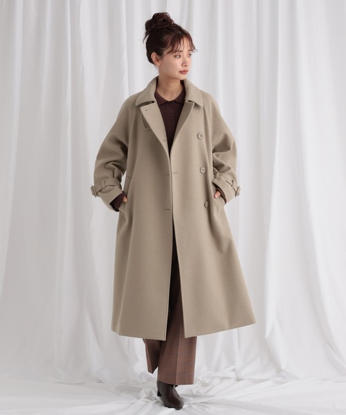 mysty woman（ミスティウーマン）の「3WAYスタンドネックコート 571501（チェスターコート・レディース・チャコールグレー/アイボリー/ブラック/グレイッシュベージュ/ホワイト・SMALL/MEDIUM）」の21枚目の写真