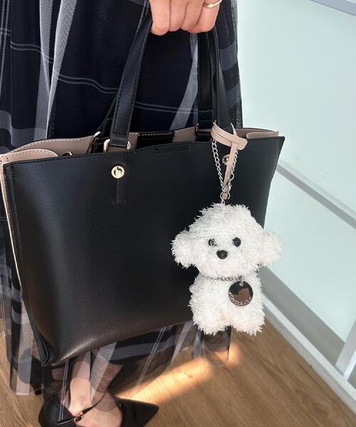 OPAQUE.CLIP（オペークドットクリップ）の「DOGファミリードールチャーム（チャーム・レディース・オフホワイト/ダークブラウン/グレー・00）」の10枚目の写真